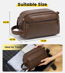 Vorspack toiletry bag wide open top view demonstrating easy access and roomy interior