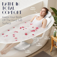 VOXOR underside showing 160 suction cups for stable bathtub grip and safety