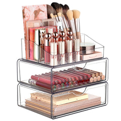 Vtopmart front view showing clear three-tier organizer for easy identification
