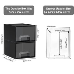 Vtopmart side profile with closed drawers highlighting space-saving design