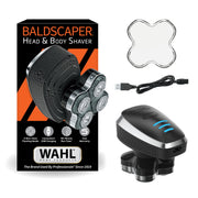 Wahl front view showing shaver design and benefits for smooth close shaves