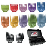 Wahl front packaging showing full guard set and caddy for organized storage