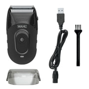 Wahl compact foil shaver front view showing compact design and portability benefit