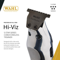 Wahl Professional DLC wide T-blade close-up showing durable sharp edge