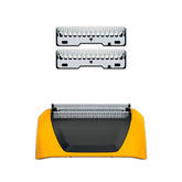 Wahl LifeProof front view of yellow replacement head showing precise foils and restored performance