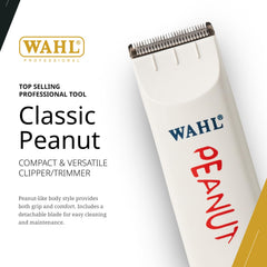 Wahl Professional Peanut closeup of blade showing sharp edge for precise trimming