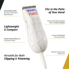 Wahl Professional Peanut held in hand showing scale and precise maneuvering benefit