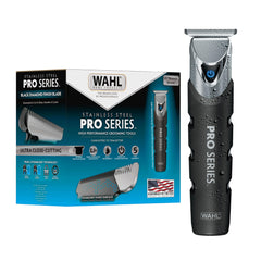 Wahl front view showing stainless steel body and ergonomic grip for durable handling