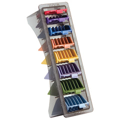 Wahl Professional front packaging showing the eight color-coded guides and benefit of quick selection