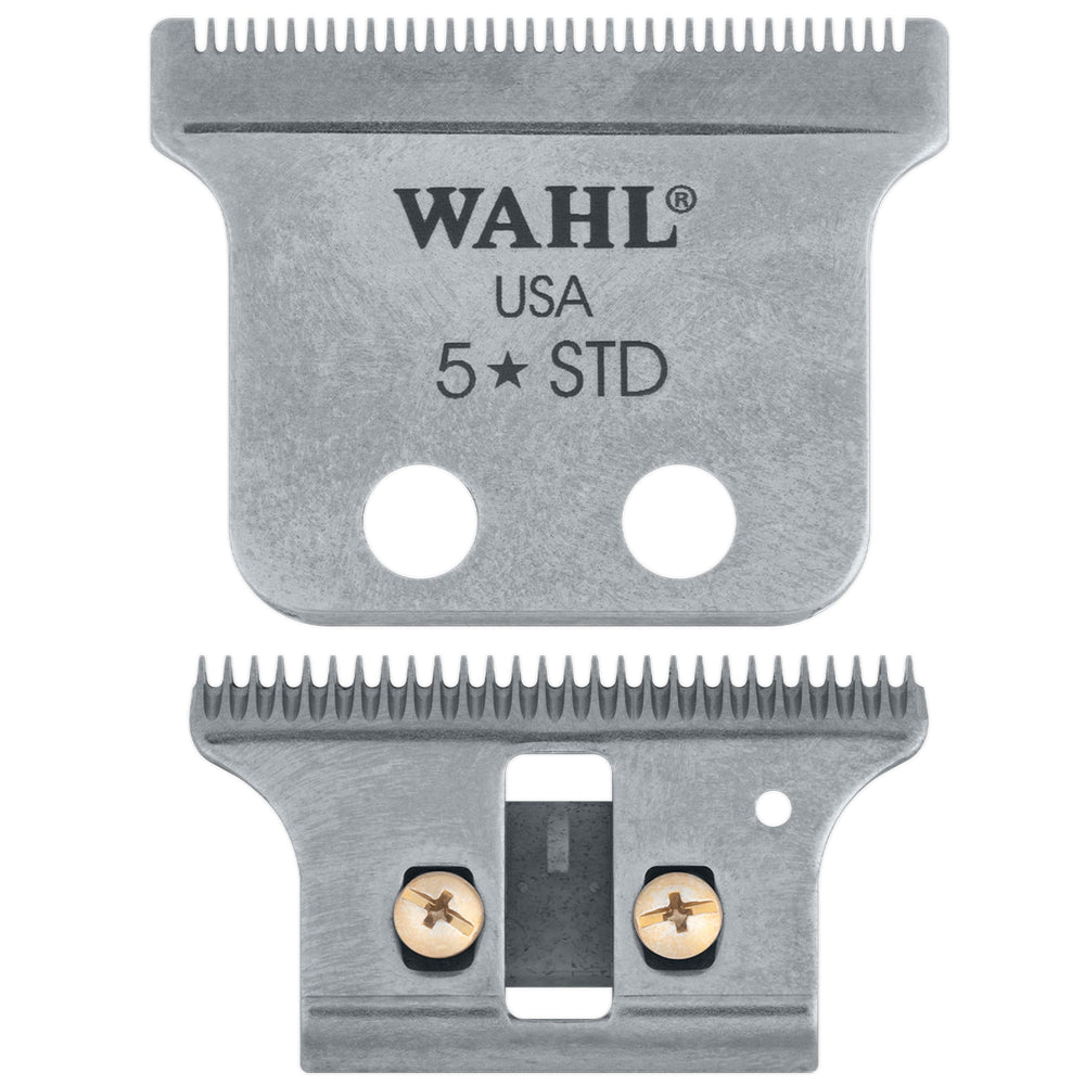 Wahl Professional T-shaped blade front view showing shape and precise edge benefit