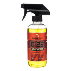 Walker Tape C-22 front bottle view showing clear label and spray nozzle benefit fast removal