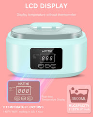 Wattne close-up of temperature controls for precise warming and simple adjustments