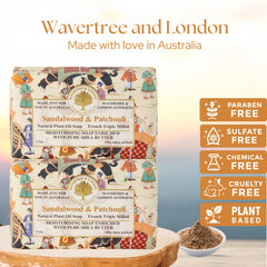 Wavertree & London soap bar close-up of triple-milled texture for rich lather