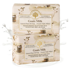 Wavertree & London front packaging showing goat milk soap and benefits