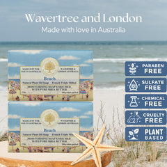 Wavertree & London close-up soap texture highlighting creamy lather