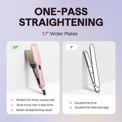 wavytalk 1.75-inch plate next to ruler, faster coverage for thick hair