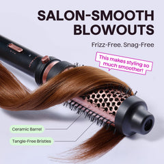wavytalk brush in use styling hair for fast salon-like volume
