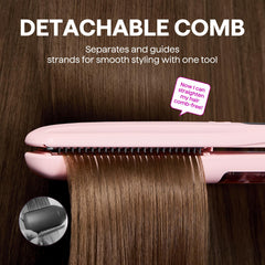 wavytalk detachable comb attached detangling hair for gentler, even straightening