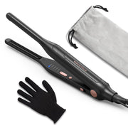 wavytalk front packaging showing compact mini flat iron and benefits