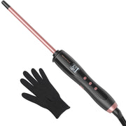 wavytalk front product shot showing compact curling iron and benefits of portability