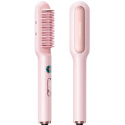 wavytalk front view straightener brush showing sleek body and bristle layout for quick styling