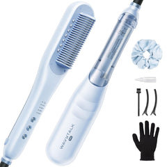 wavytalk front view showing brush design and ergonomic handle for easier styling