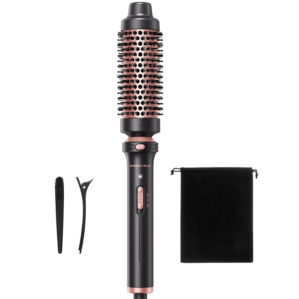 wavytalk front view showing brush and handle with quick styling benefit
