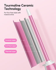 wavytalk wand curling short hair demonstrating tight curls and styling precision