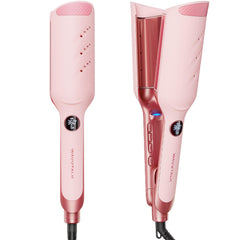 wavytalk front view showing dual barrels and ergonomic handle for easy styling