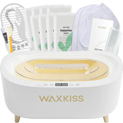 waxkiss front angled unit showing sleek white-gold design and benefit of elegant home fit