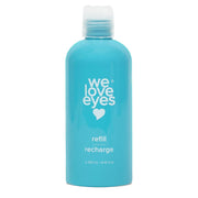 We Love Eyes refill pouch front view showing product information and eco benefit