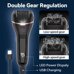 Wea&Hea electric file held in hand for comfortable, controlled use