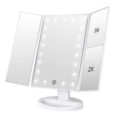 WEILY front closed trifold mirror protecting glass and compact storage