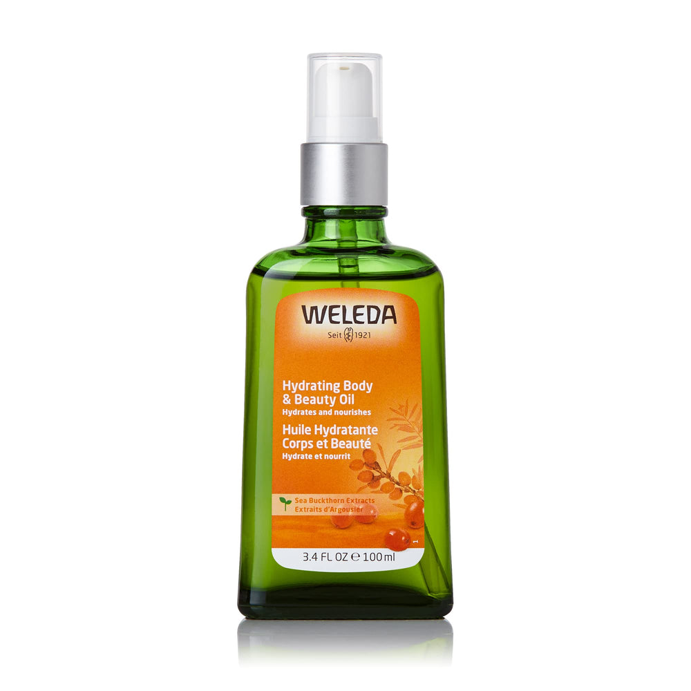 Weleda bottle front packaging showing sea buckthorn and benefits
