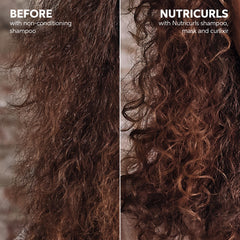 Wella Professionals Nutricurls application on damp hair improving curl shape