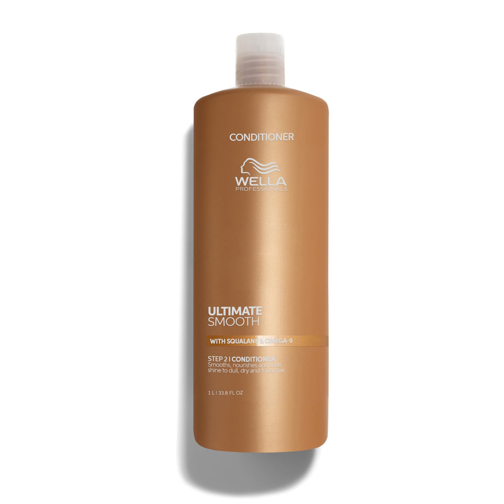 Wella Professionals bottle front showing sleek packaging and smoothing benefit