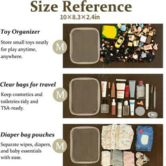 WELPIRT small pouches stacked in suitcase for space-saving travel