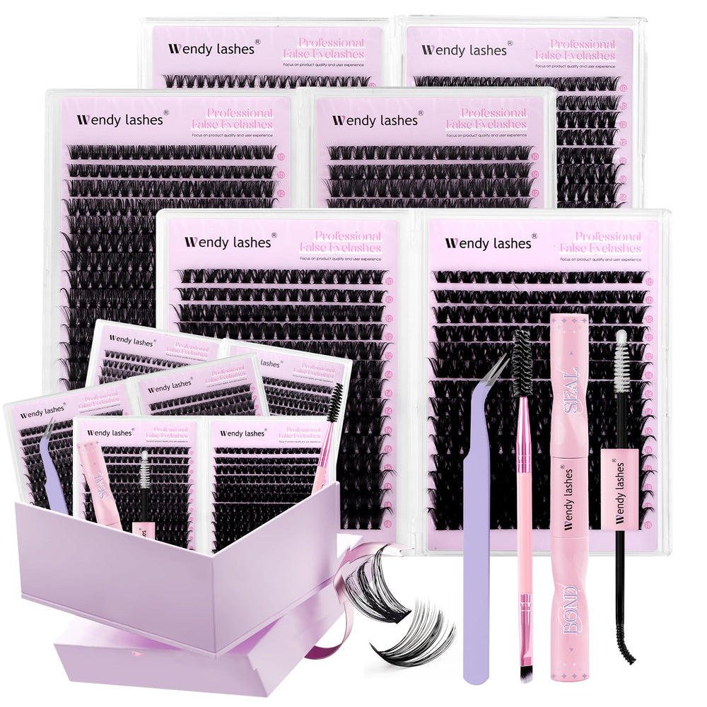 WENDY LASHES front packaging showing full kit and included tools benefits easy setup