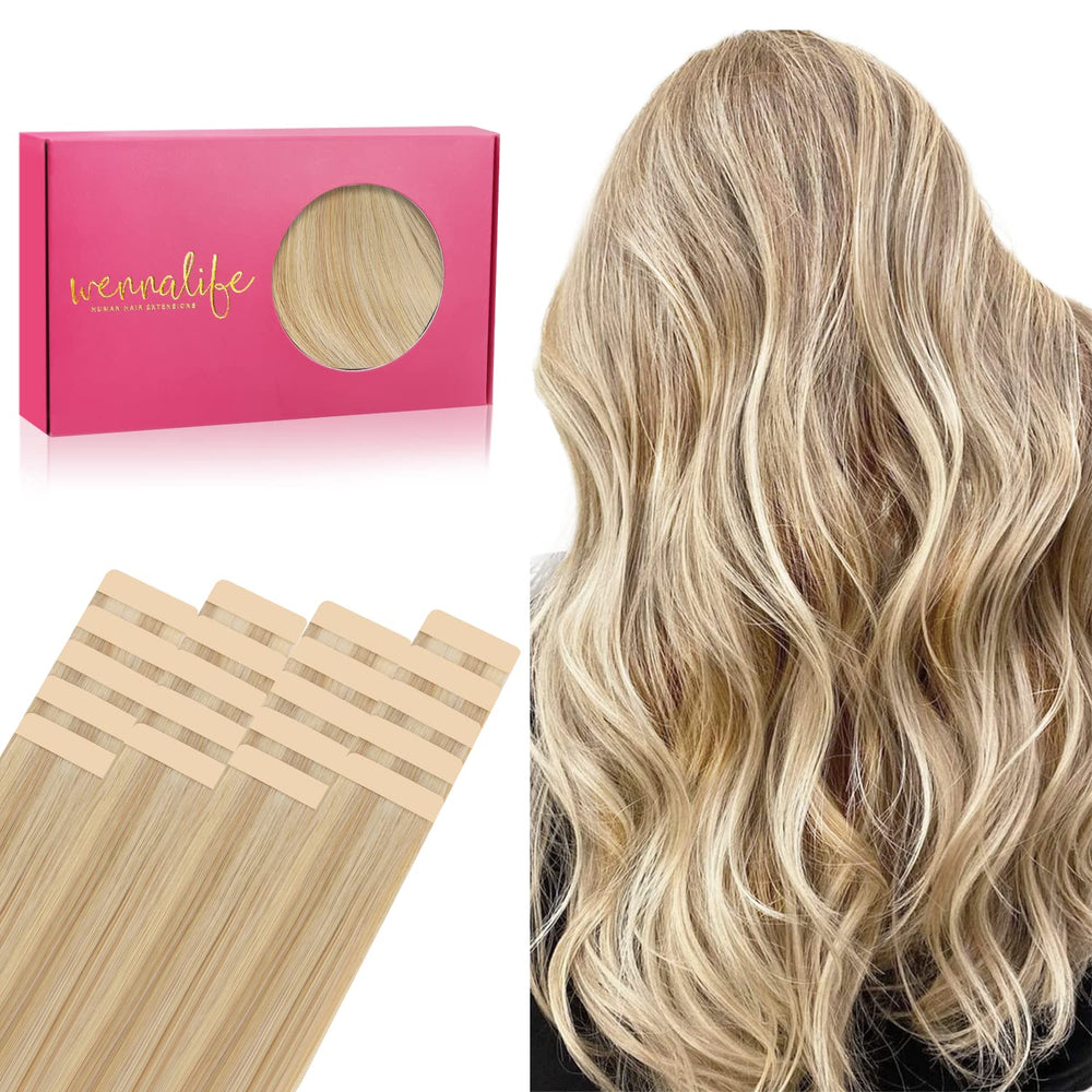 WENNALIFE front packaging showing light blonde extensions and benefits