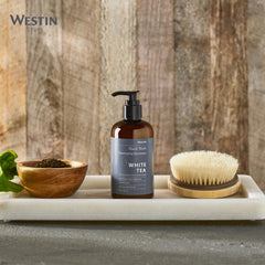 Close-up pump of Westin bottle illustrating easy dispensing and hygienic use