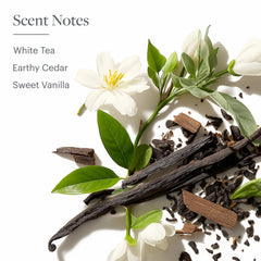 Westin white tea aloe label detail highlighting signature scent and ingredients
