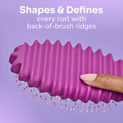 Wet Brush Curl Shaper used in shower demonstrating gentle detangling with conditioner