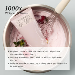 Whipped Semo Company whipped cream texture close-up demonstrating lightweight hydration