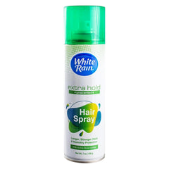 White Rain front packaging showing unscented extra hold benefit