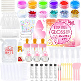 WhizToys front packaging showing full 74-piece lip gloss kit and contents benefit convenience