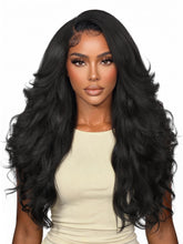 WIGNEE front view showing 26-inch flip curls and natural volume benefit