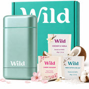 Wild aqua aluminum case front view showing durable refillable design