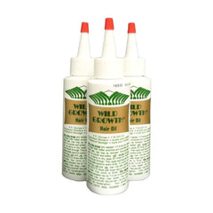 Wild Growth front packaging showing three 4oz bottles and compact supply benefit