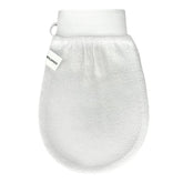 Wildpier glove front view showing shape and eco design for effective exfoliation