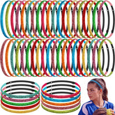 WILLBOND front view of ten glitter headbands shows colorful pack and easy selection